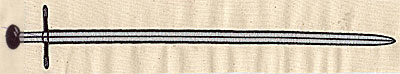 Embroidery Design: Sword<br> 11.88w X 1.88h