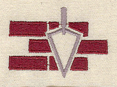 Embroidery Design: Bricks and trowel<br> 2.00w X 1.38h