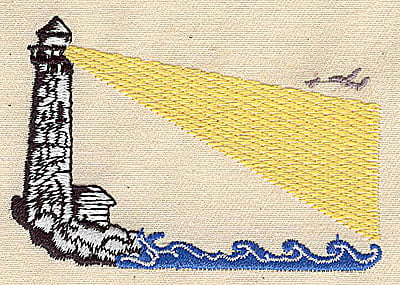 Embroidery Design: Lighthouse<br> 3.19w X 2.13h