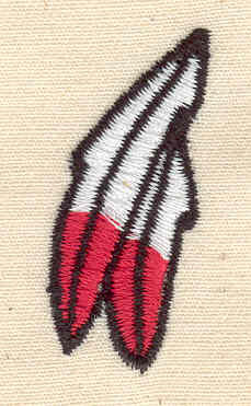 Embroidery Design: Feathers<br> 0.75w X 1.56h