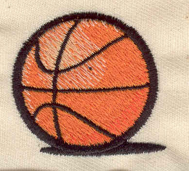 Embroidery Design: Basketball<br> 1.56w X 1.50h
