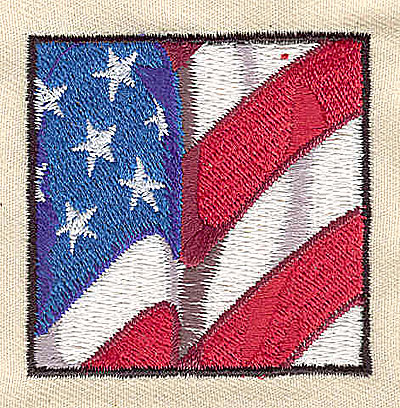 Embroidery Design: American Flag<br> 2.00w X 2.00h