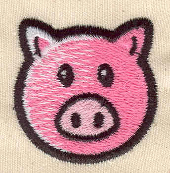 Embroidery Design: Pig<br> 1.44w X 1.44h