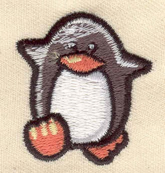 Embroidery Design: Penguin<br> 1.38w X 1.50h