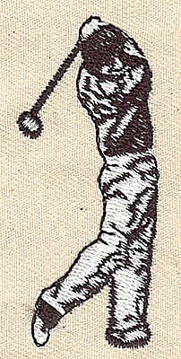 Embroidery Design: Golfer<br> 1.00w X 2.31h