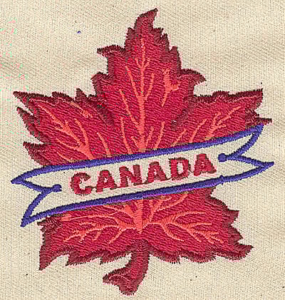 Embroidery Design: Canada maple leaf<br> 2.69w X 2.88h