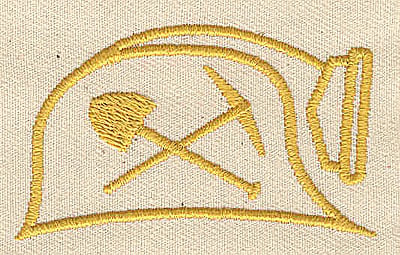 Embroidery Design: Miner's helmet<br> 2.31w X 1.38h