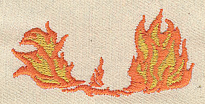 Embroidery Design: Flames<br> 2.19w X 1.00h