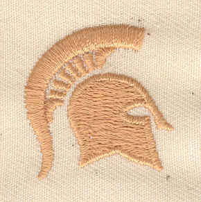 Embroidery Design: Trojan helmet<br> 1.06w X 1.13h