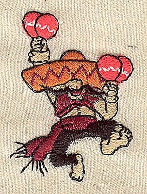 Embroidery Design: Mexican musician<br> 1.44w X 1.94h