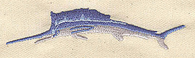 Embroidery Design: Marlin<br>3.44w X 0.81h