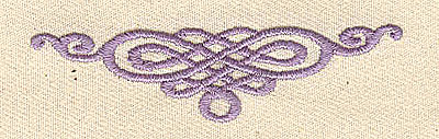Embroidery Design: Decorative swirl design<br> 2.69w X 0.69h