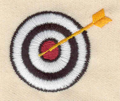 Embroidery Design: Archery target<br> 2.63w X 1.38h