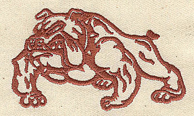 Embroidery Design: Bulldog<br> 3.00w X 1.75h