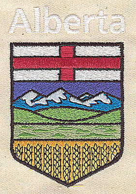 Embroidery Design: Alberta code of arms<br> 2.13w X 3.25h