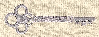 Embroidery Design: Old fashioned key<br> 3.25w X 1.06h