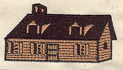 Embroidery Design: Log home<br> 3.00w X 1.56h