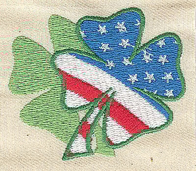 Embroidery Design: American shamrock<br> 2.38w X 2.00h | Embroidery Legacy Embroidery Design: American shamrock<br> 2.38w X 2.00h