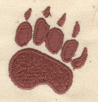 Embroidery Design: Bear Paw<br> 1.31w X 1.44h