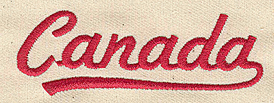 Embroidery Design: Canada<br> 3.31w X 1.13h