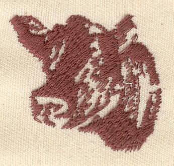 Embroidery Design: Cow head<br>1.44w X 1.38h