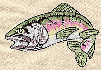 Embroidery Design: Fish<br> 4.63w X 3.13h