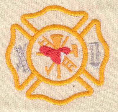 Embroidery Design: Fire Department logo<br> 1.94w X 1.88h