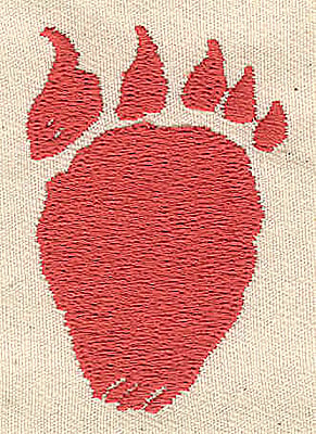 Embroidery Design: Bear Paw<br> 1.38w X 2.00h