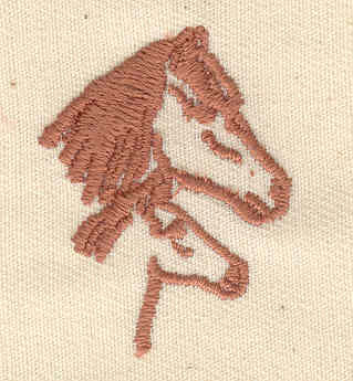 Embroidery Design: Horse heads<br> 1.13w X 1.44h