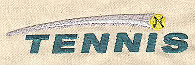 Embroidery Design: Tennis<br> 4.31w X 0.88h