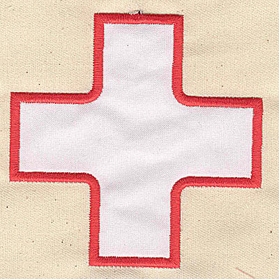 Embroidery Design: Applique cross<br> 3.94w X 3.94h