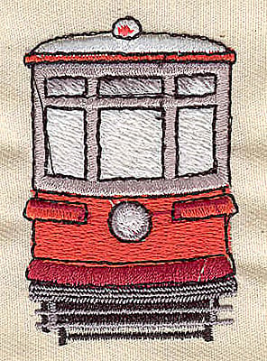 Embroidery Design: Streetcar<br> 1.88w X 2.25h