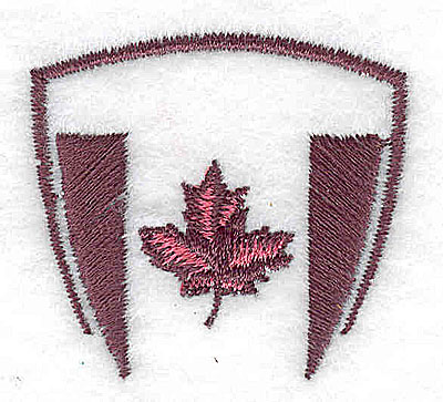 Embroidery Design: Canadian flag stylized<br> 1.63w X 1.50h