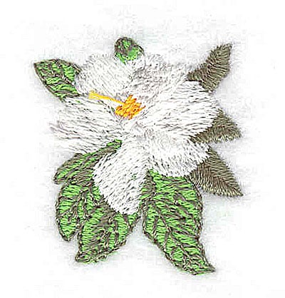 Embroidery Design: Magnolia blossom<br> 1.13w X 1.25h