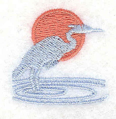 Embroidery Design: Blue heron<br> 1.25w X 1.25h