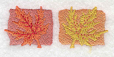 Embroidery Design: Two maple leaves<br> 2.50w X 1.00h