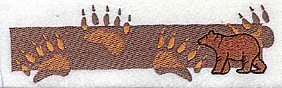 Embroidery Design: Bear paw prints<br> 6.44w X 1.88h