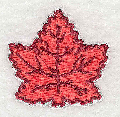 Embroidery Design: Maple leaf<br> 1.69w X 1.63h