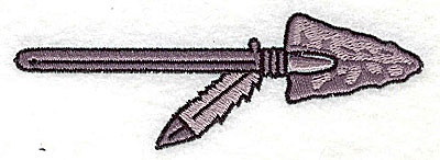 Embroidery Design: Arrow and feather<br> 4.13w X 1.38h