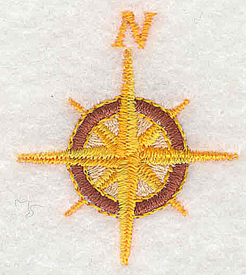 Embroidery Design: Compass<br> 1.38w X 1.56h