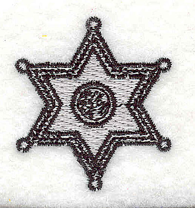 Embroidery Design: Sheriff badge<br> 1.38w X 1.50h