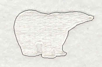 Embroidery Design: Polar bear<br> 1.38w X 0.81h