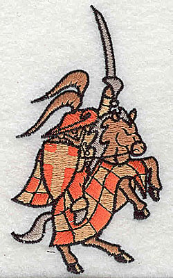 Embroidery Design: Knight on steed<br> 2.06w X 3.63h