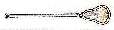 Embroidery Design: Lacrosse stick<br> 3.88w X 0.69h