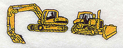 Embroidery Design: Construction machinery<br> 3.44w X 1.25h