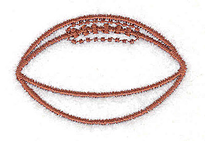 Embroidery Design: Football<br> 1.81w X 1.19h