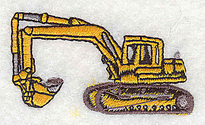 Embroidery Design: Excavator construction machinery<br> 2.13w X 1.19h