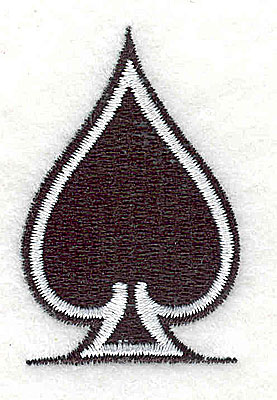 Embroidery Design: Spade<br> 1.31w X 1.94h