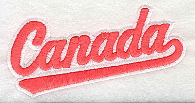 Embroidery Design: Canada with banner<br> 4.44w X 2.44h