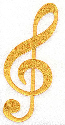 Embroidery Design: Treble Clef<br> 2.19w X 4.88h